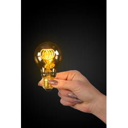 Ampoule à filament LED E27 5 W Ø 6 cm diammable ambrée LUCIDE Ampoule à filament LED E27 5 W Ø 6 cm diammable ambrée LUCIDE