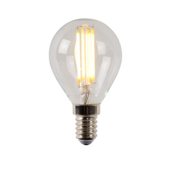 Ampoule à filament LED E14 4 W Ø 4,5 cm dimmable transparente LUCIDE Ampoule à filament LED E14 4 W Ø 4,5 cm dimmable transparente LUCIDE