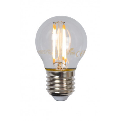 Ampoule à filament LED E27 4 W Ø 4,5 cm dimmable transparente LUCIDE