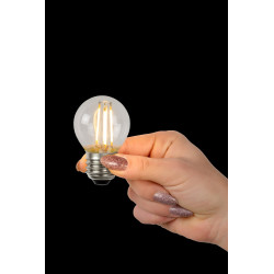 Ampoule à filament LED E27 4 W Ø 4,5 cm dimmable transparente LUCIDE Ampoule à filament LED E27 4 W Ø 4,5 cm dimmable transparente LUCIDE