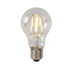 Ampoule à filament LED E27 5W Ø 6 cm dimmable transparente LUCIDE