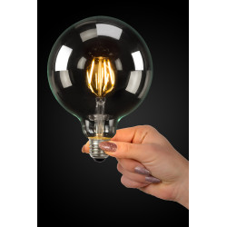 Ampoule à filament LED E27 5 W Ø 12,5 cm dimmable transparente LUCIDE Ampoule à filament LED E27 5 W Ø 12,5 cm dimmable transparente LUCIDE
