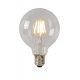 Ampoule à filament LED E27 5W Ø 9,5 cm dimmable transparente LUCIDE
