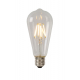 Ampoule à filament LED E27 5 W Ø 6,4 cm dimmable transparente LUCIDE