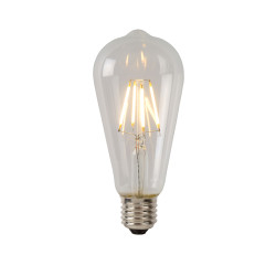 Ampoule à filament LED E27 5 W Ø 6,4 cm dimmable transparente LUCIDE Ampoule à filament LED E27 5 W Ø 6,4 cm dimmable transparente LUCIDE