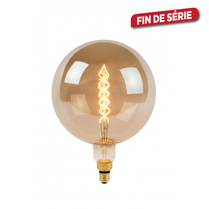 Ampoule à filament Giant Bulb LED E27 10 W Ø 25 cm dimmable fumée LUCIDE