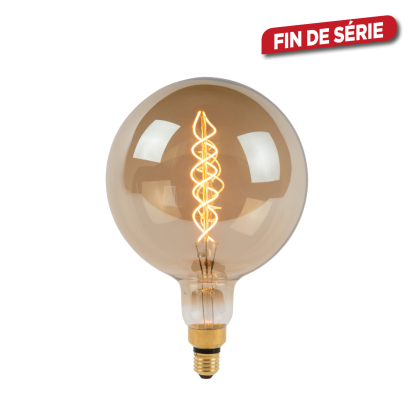 Ampoule à filament Giant Bulb LED E27 8 W Ø 20 cm dimmable fumée LUCIDE