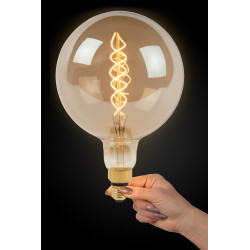 Ampoule à filament Giant Bulb LED E27 8 W Ø 20 cm dimmable fumée LUCIDE