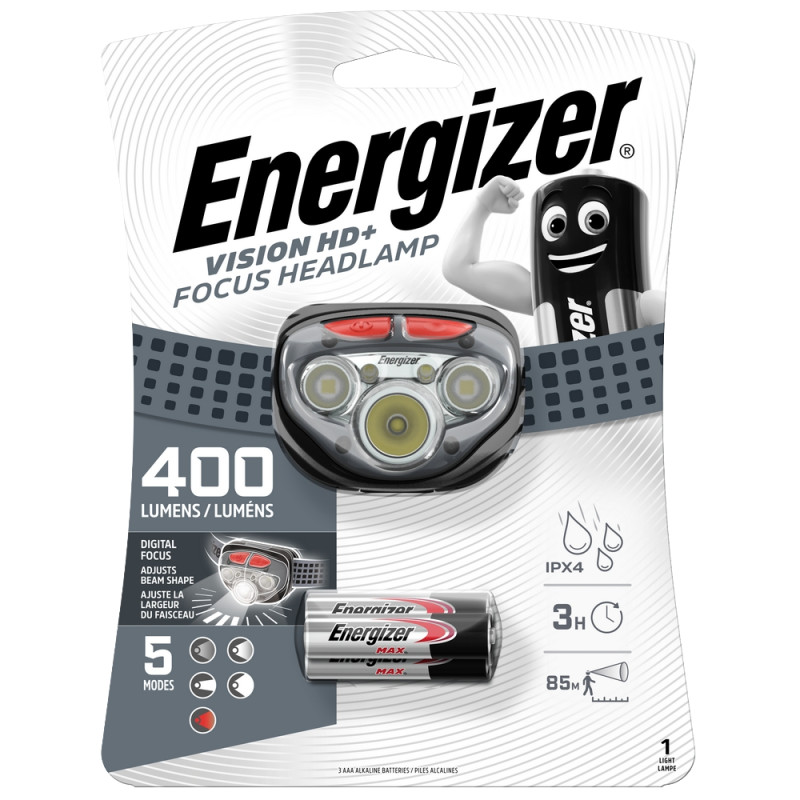 Lampe frontale Headlight HD plus focus 3 piles AAA ENERGIZER