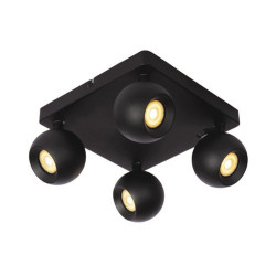 Spot plafond Favori GU10 20 W  noir LUCIDE