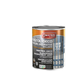 Peinture antirouille Rustol Déco blanche brillante – Protection métal | OWATROL