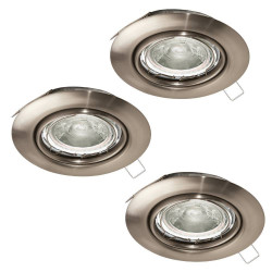 Spot à encastrer Mazuby nickel GU10 3 x 3,3 W EGLO