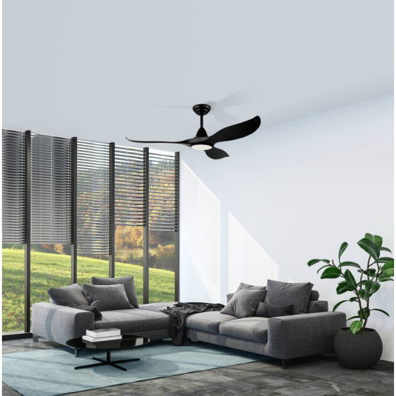 Ventilateur de plafond Cirali 52 15 W LED noir EGLO