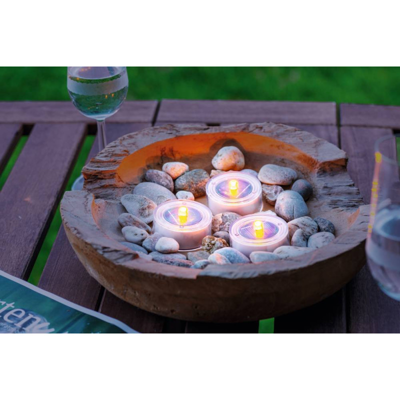 Bougie chauffe-plat solaire LED 3 pièces EGLO