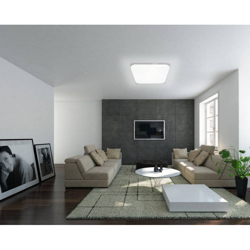 Plafonnier Frania LED 28 x 28 cm 10 W blanc EGLO Plafonnier Frania LED 28 x 28 cm 10 W blanc EGLO