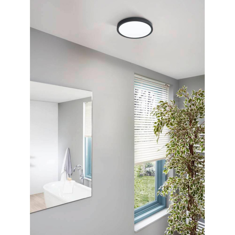 Plafonnier Fueva 5 LED blanc chaud 20,5 W noir EGLO Plafonnier Fueva 5 LED blanc chaud 20,5 W noir EGLO