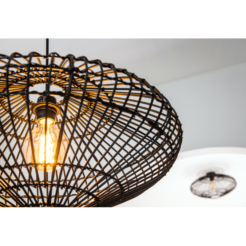 Suspension noire Magali E27 40 W Ø 56 cm LUCIDE Suspension noire Magali E27 40 W Ø 56 cm LUCIDE