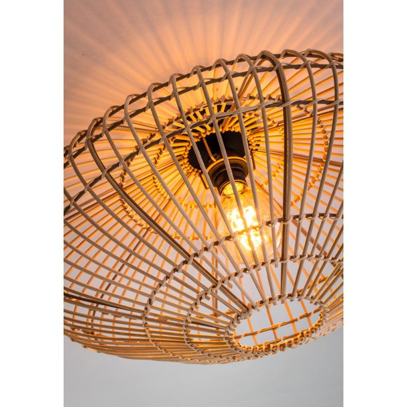 Plafonnier bois clair Magali E27 40 W Ø 56 cm LUCIDE Plafonnier bois clair Magali E27 40 W Ø 56 cm LUCIDE