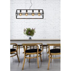 Suspension noire Fabian E27 160 W LUCIDE Suspension noire Fabian E27 160 W LUCIDE