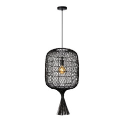 Suspension noire Garve E27 40 W Ø 40 cm LUCIDE