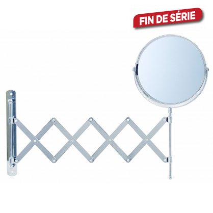 Miroir extensible grossissant 2 fois Ø 15 cm