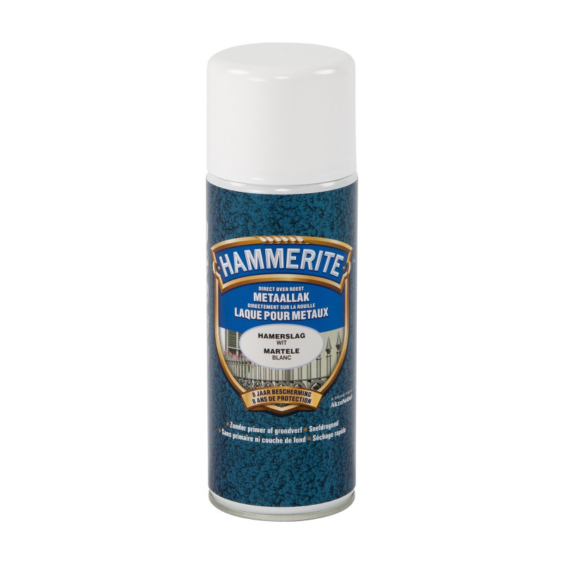 Laque antirouille blanche martelée 0,4L – Protection métal | HAMMERITE Laque antirouille blanche martelée 0,4L – Protection métal | HAMMERITE