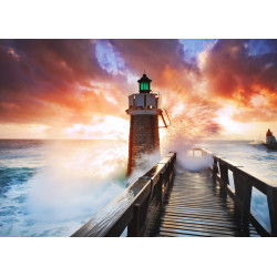 Impression sur verre Phare 65 x 45 cm