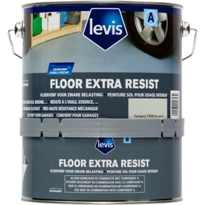 Peinture pour sol Floor Extra Resist gris perle 2,5 L LEVIS