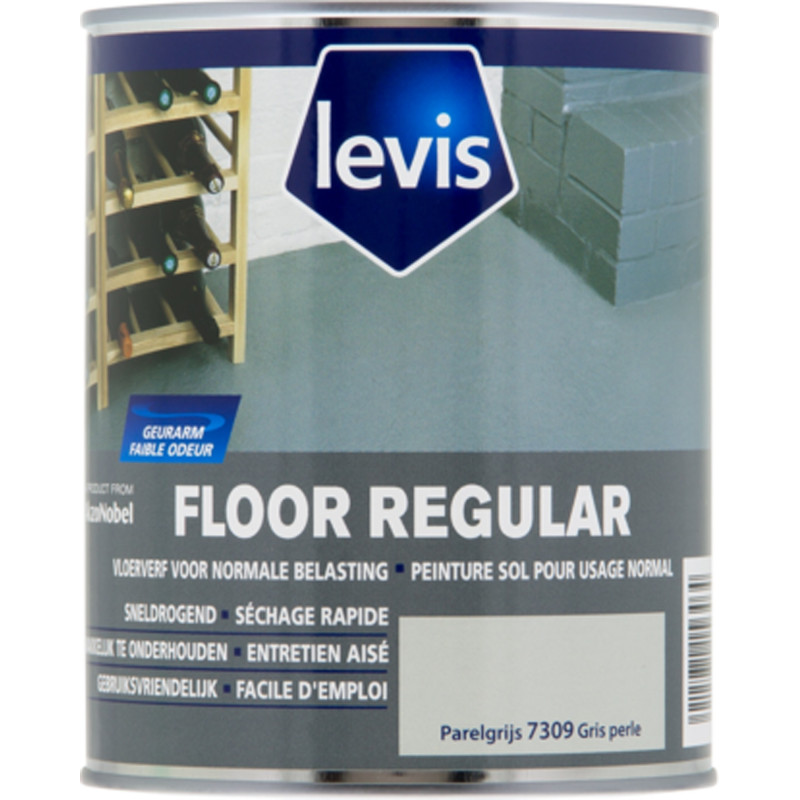 Peinture pour sol Floor Regular gris perle 0,7 L LEVIS