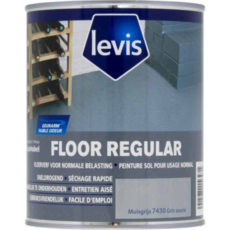 Peinture pour sol Floor Regular gris souris 0,7 L LEVIS