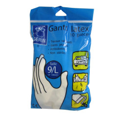 Gants en latex jetables 10 pièces Taille 8 GERIN – Protection | GERIN