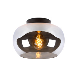 Plafonnier fumé Judi E27 40 W Ø 30,5 cm LUCIDE