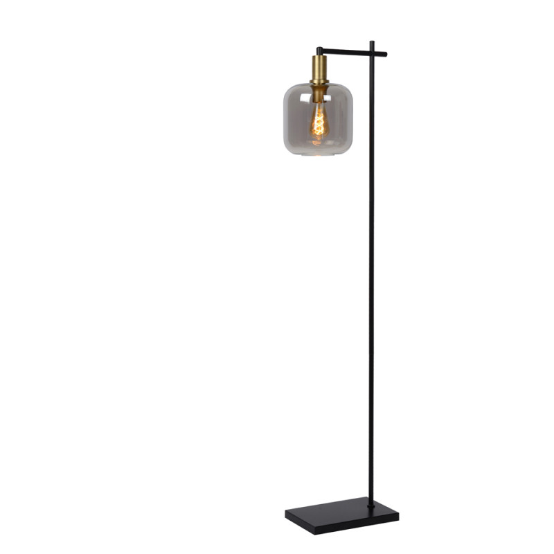 Lampadaire fumé Joanet E27 40 W LUCIDE