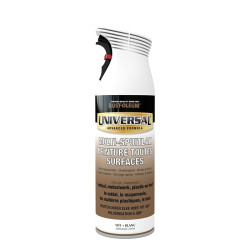 Peinture aérosol Universal blanche satinée 0,4 L RUST-OLEUM