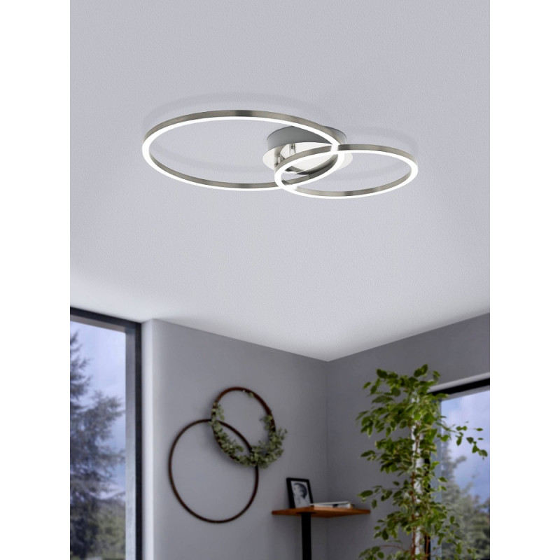 Plafonnier LED Palmaves Nickel – Éclairage Puissant | EGLO
 Plafonnier LED Palmaves Nickel – Éclairage Puissant | EGLO