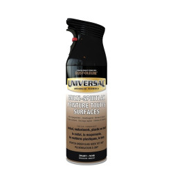 Peinture aérosol Universal noire brillante 0,4 L RUST-OLEUM