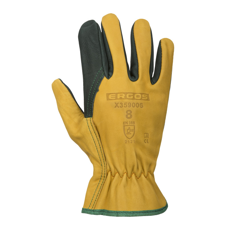 Paire de gants de bucheronnage en cuir taille 9 GERIN