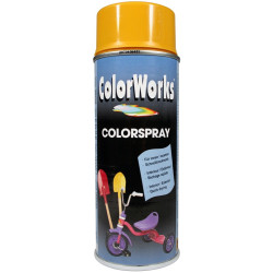 Peinture Spray Jaune Satinée 0,4L ColorWorks – Éclat Durable | MOTIP