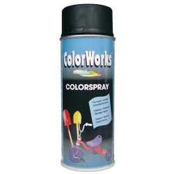 Peinture spray noire satinée ColorWorks 0,4L MOTIP – Finition parfaite | MOTIP