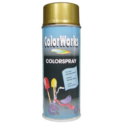 Peinture Spray ColorWorks Or Satiné 0,4L MOTIP – Finition Parfaite | MOTIP