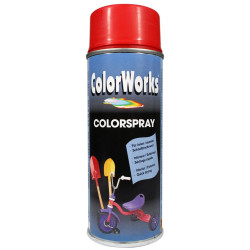 Peinture Spray Rouge Feu Satinée 0,4L – ColorWorks | MOTIP