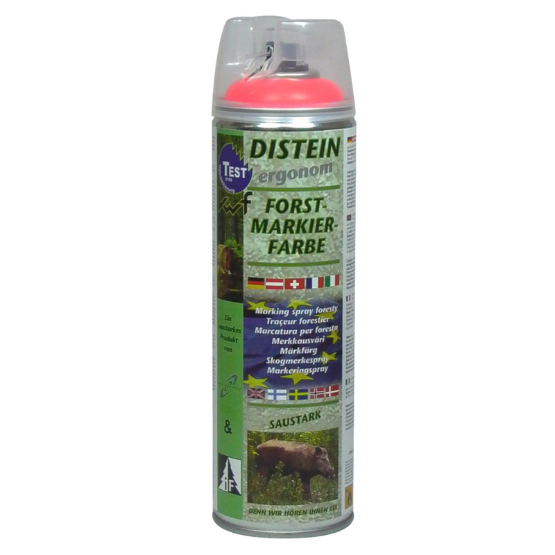 Spray de marquage forestier rouge fluo 0,5 L DISTEIN