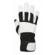 Paire de gants de jardin blancs et noirs en cuir taille 7 GERIN