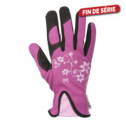 Paire de gants de jardinage roses taille 7 GERIN