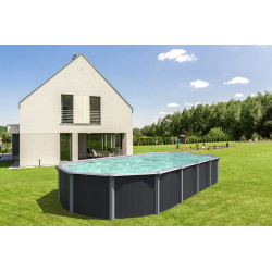 Piscine Anthracite Osmose 7.6m - PVC/Métal Parois | TRIGANO Piscine Anthracite Osmose 7.6m - PVC/Métal Parois | TRIGANO
