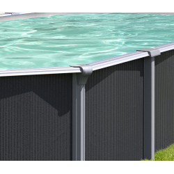 Piscine Anthracite Osmose 7.6m - PVC/Métal Parois | TRIGANO Piscine Anthracite Osmose 7.6m - PVC/Métal Parois | TRIGANO