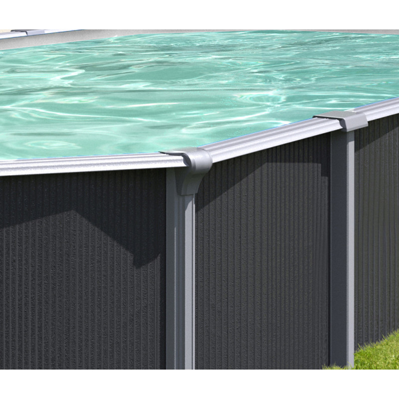 Piscine Anthracite Osmose 6,4 m - PVC/Métal Piscine | TRIGANO Piscine Anthracite Osmose 6,4 m - PVC/Métal Piscine | TRIGANO