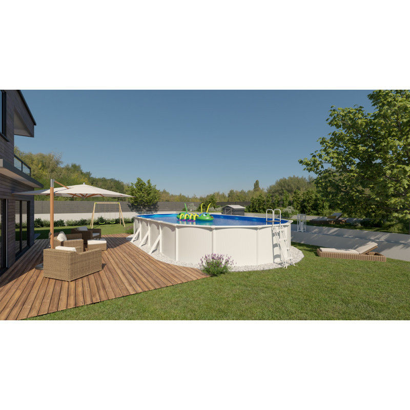 Piscine Saphir 6,35x3,9x1,2m - Piscine à parois PVC | TRIGANO