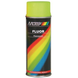 Peinture spray verte fluorescente 0,4L – Visibilité Maximale | MOTIP