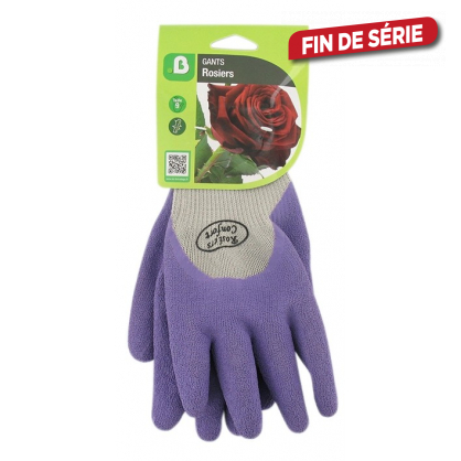 Paire de gants pour rosiers mauves taille 9 .B